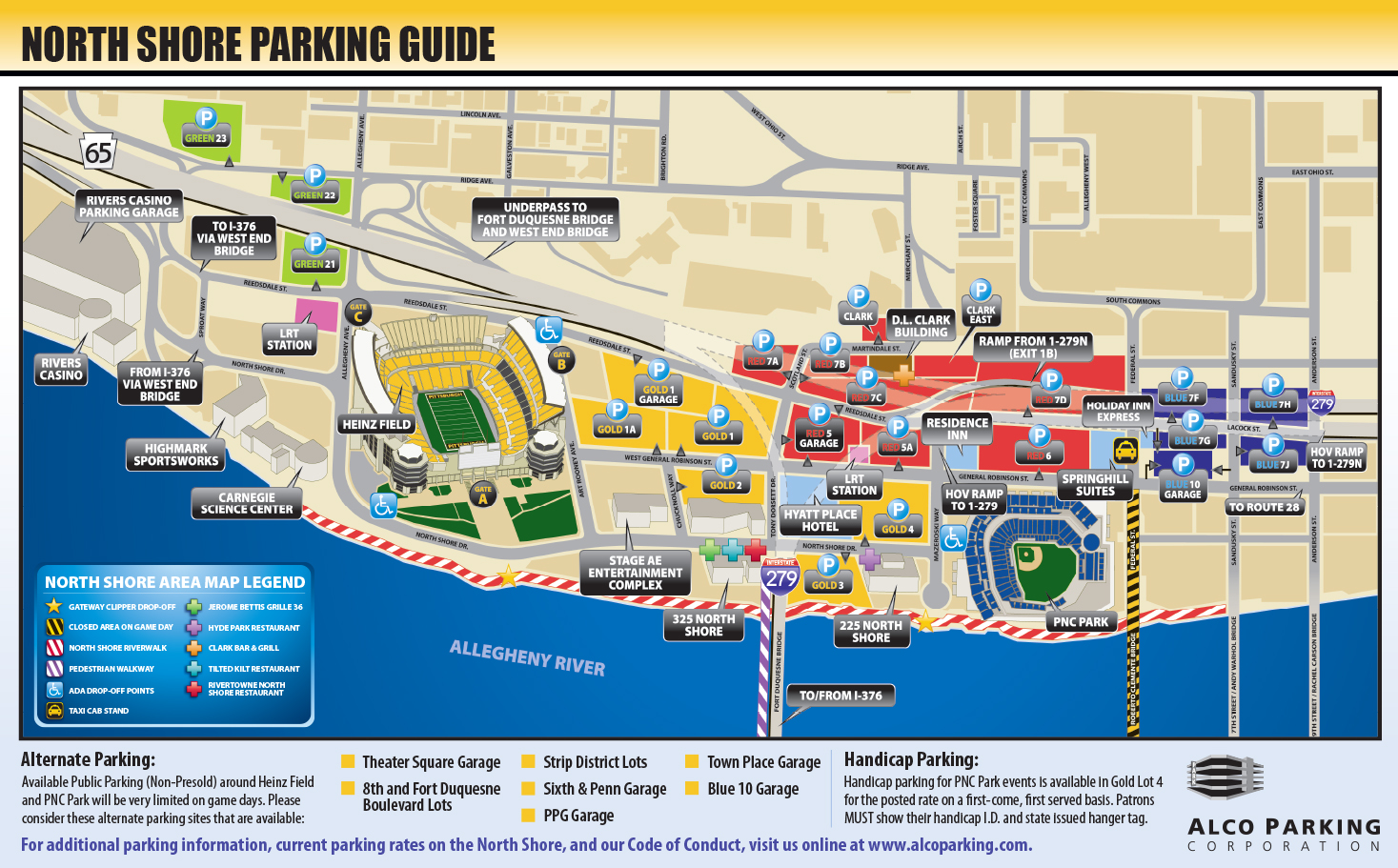 Heinz Field Parking Information - North Shore and Downtown