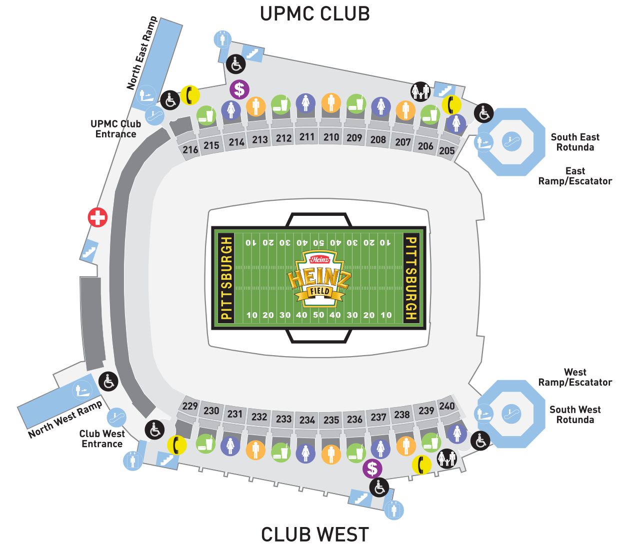 Heinz Field Seating Charts and Stadium Diagrams