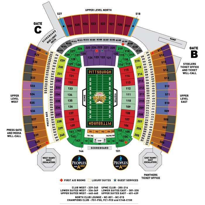 Heinz Field Seating Chart With Rows | Awesome Home