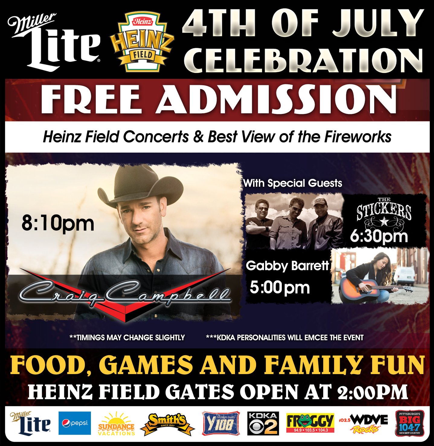 July4Ad - All Sponsors ⋆ Heinz Field in Pittsburgh, PA