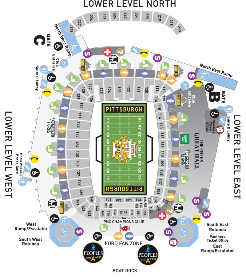 Pittsburgh Steelers Virtual Seating Chart