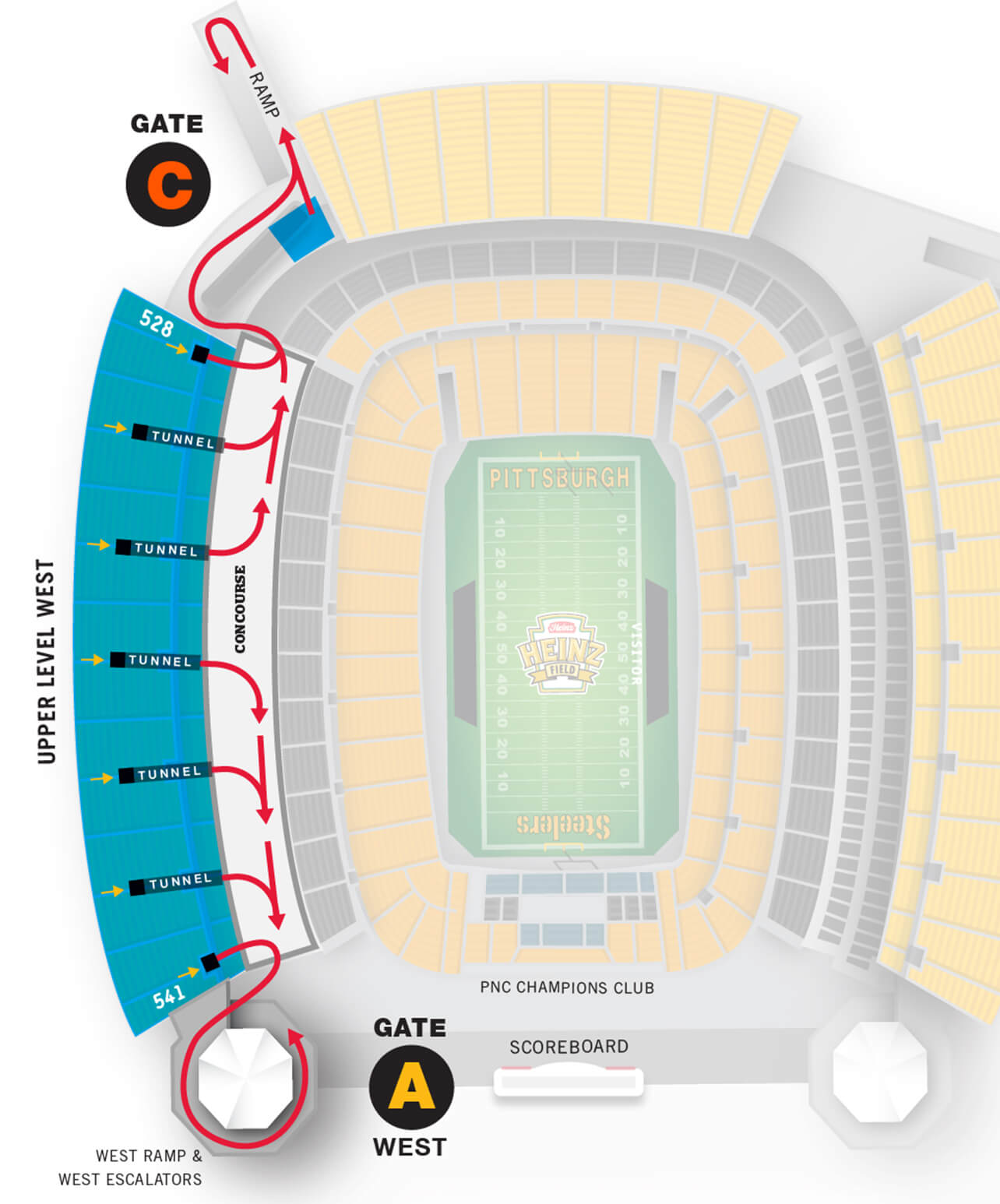 Evacuation Guide ⋆ Heinz Field in Pittsburgh, PA